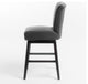 GDF Studio Tristan Dark Brown Fabric Swivel Counter Stool