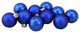 10-Piece Shiny and Matte Glass Ball Christmas Ornament Set, Blue