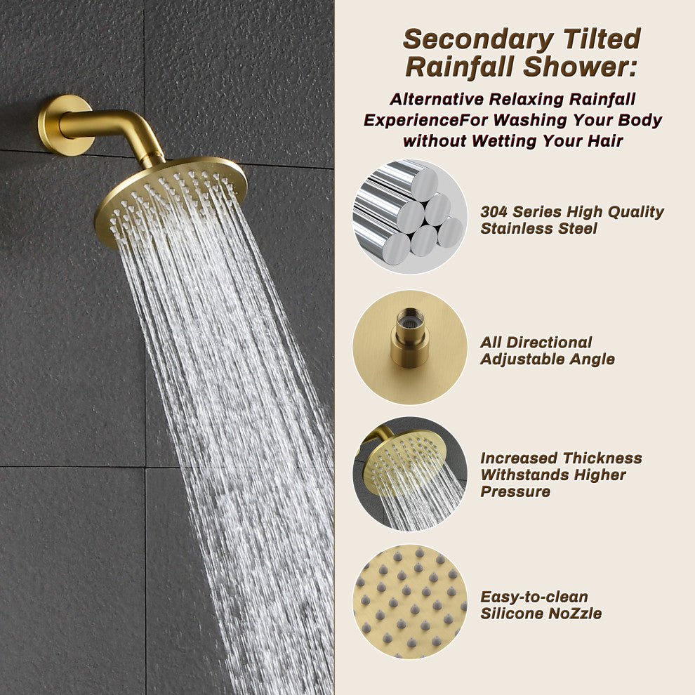 3-Function Rain Shower System with Handheld