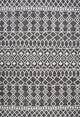 Kafel Tribal Bohemian Indoor/Outdoor Area Rug, Black/Ivory, 5'x8'