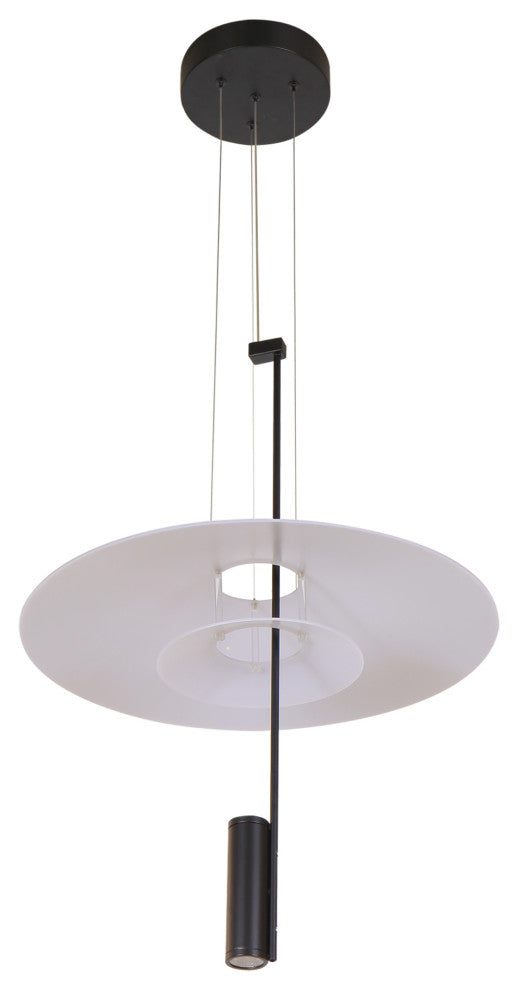Positano 20" ETL Certified Integrated LED Pendant Fixture, Black