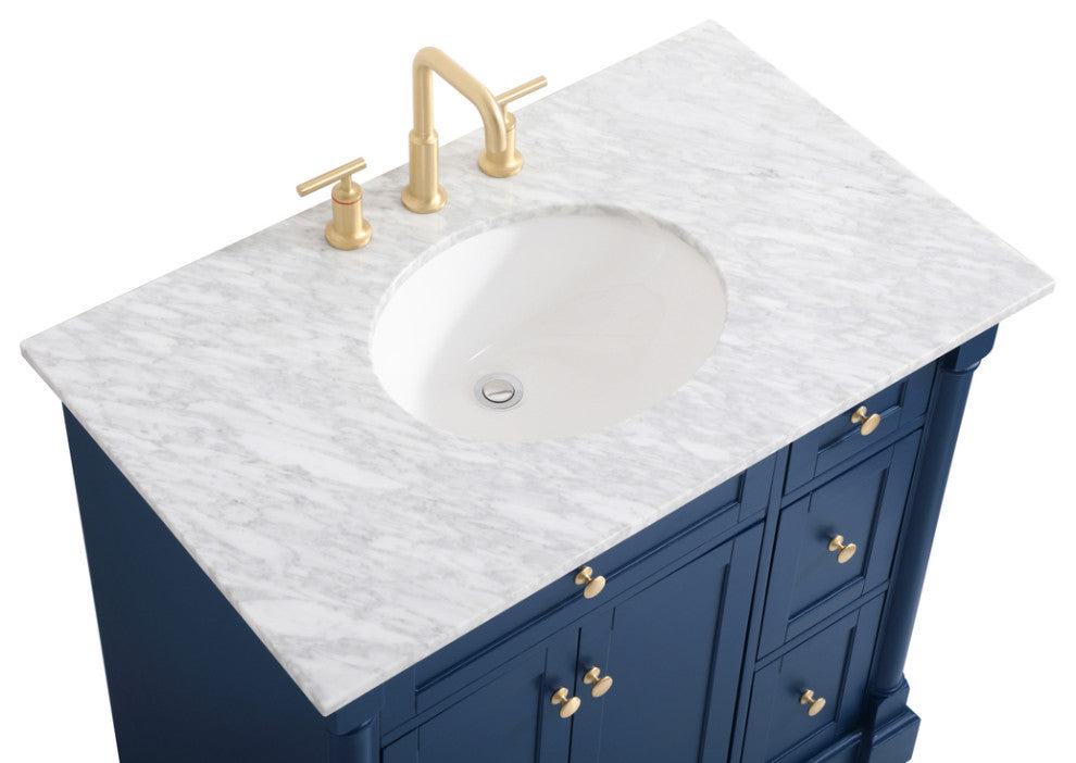 Home Living 36" Single Bathroom Vanity, Blue