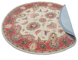 HAND TUFTED WOOL ECO-FRIENDLY AREA RUGS - Beige&Red Color, Oriental Design