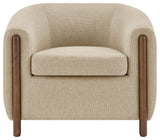 Ruth Accent Arm Chair, Barley Beige, Fabric
