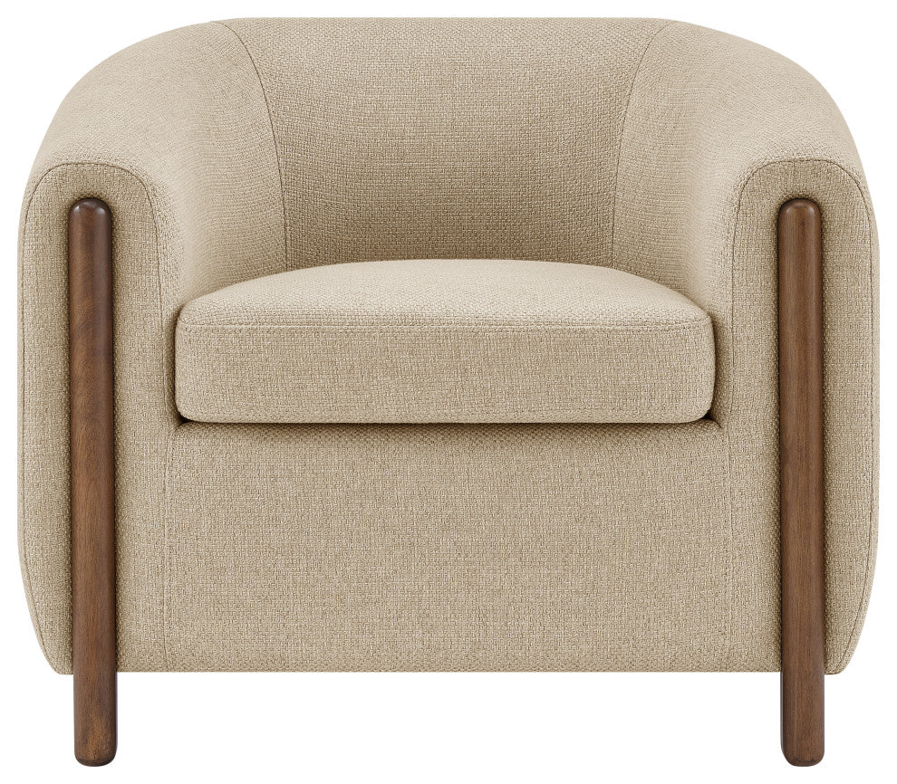 Ruth Accent Arm Chair, Barley Beige, Fabric
