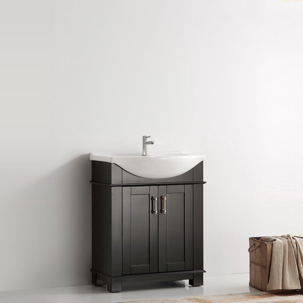 Fresca Hartford 30" Traditional Vanity, Black
