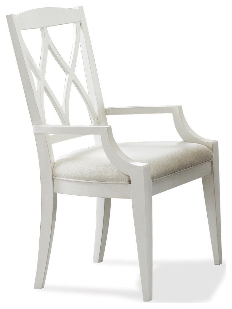 Myra Paperwhite X Back Upholstered Arm Chair