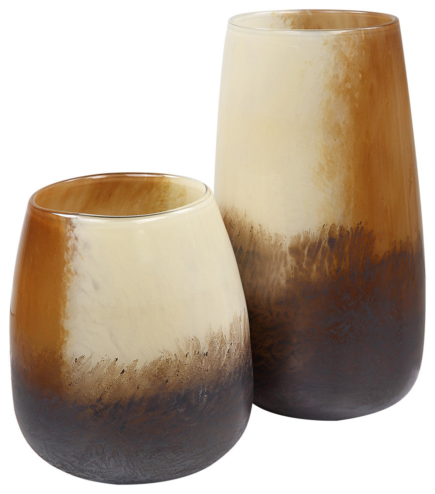 Uttermost 18047 Desert Wind Glass Vases, 2-Piece Set