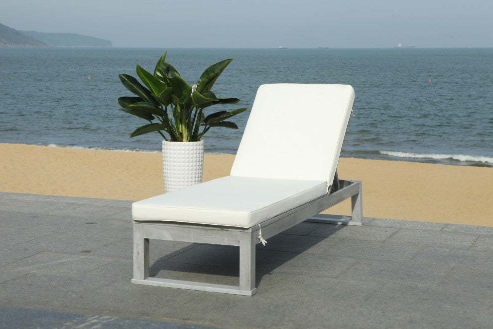 Safavieh Solano Sunlounger, Gray/White