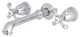 Kingston Brass Two-Handle Wall Mount Tub Faucet, Polished Chrome