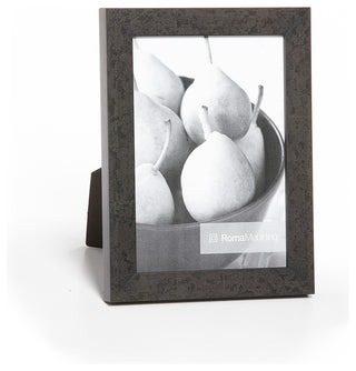 Textured Charcoal Picture Frame, 3/4", Easle Back, Modern, 8 x 10