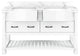 Freestanding Bath Vanity in White with White Quartz Top, 60in