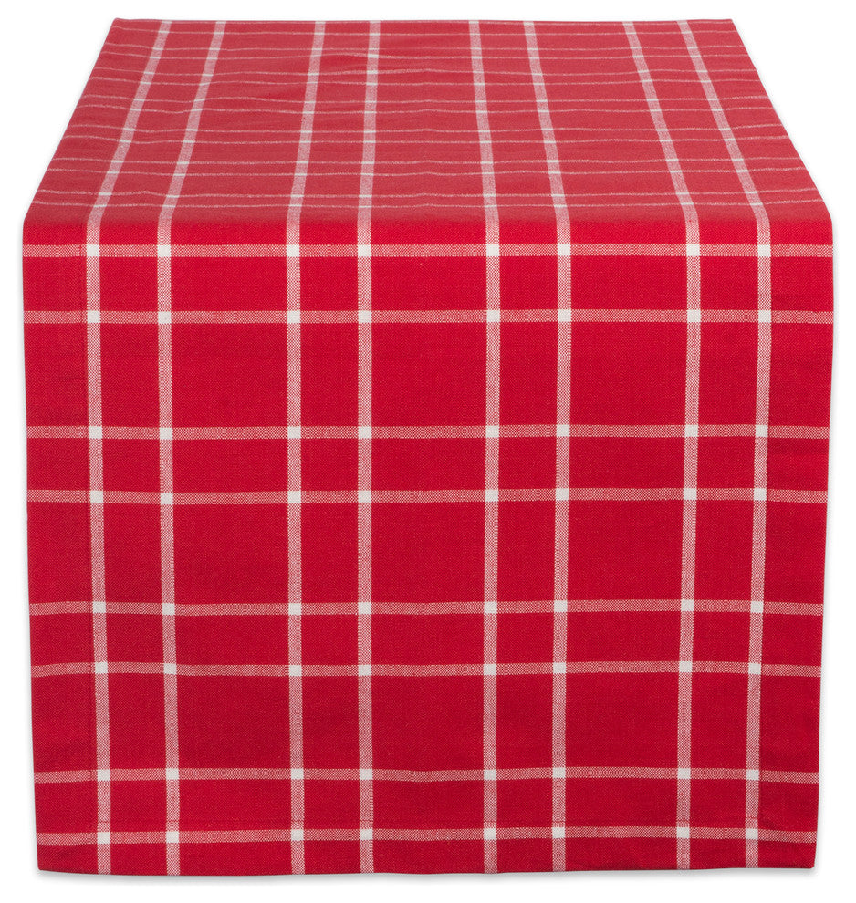 DII Holly Berry Plaid Table Runner
