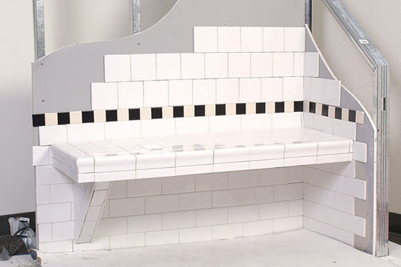 Better Bench Ready to To Tile Rectangle Adjustable Bench Mount Shower, 19-32 Inch