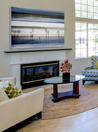 "Stormy Calm" Print on White Wood, 45"x30"