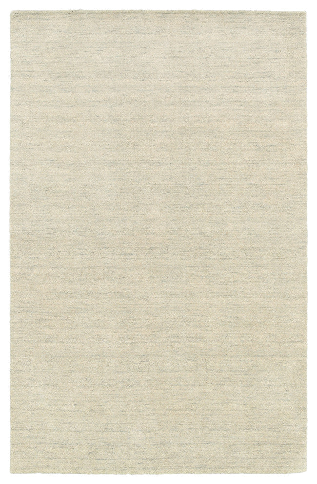 Arista Solid Beige Hand-Crafted Area Rug, 5''x8''