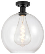 Innovations 616-1F-BK-G122-12 1 Light Semi-Flush Mount, Matte Black