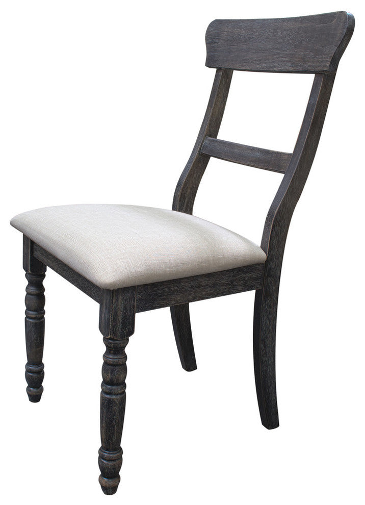 Selena Round Transitional 5-Piece Dinette Set, Weathered Gray