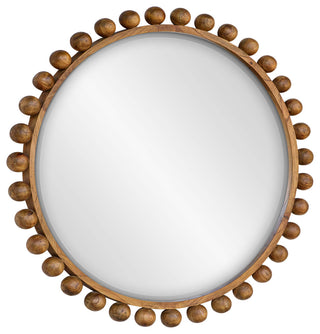 Uttermost Cyra Wood Beaded Round Mirror