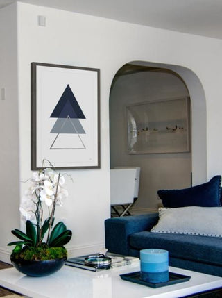 "Blue Ascension II" Framed Painting Print, 16"x24"