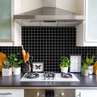 Metro Quad Matte Black Porcelain Floor and Wall Tile