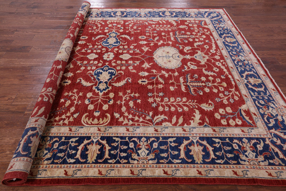 Persian Sarouk Handmade Wool Rug 8' 0" X 10' 0" Q10550