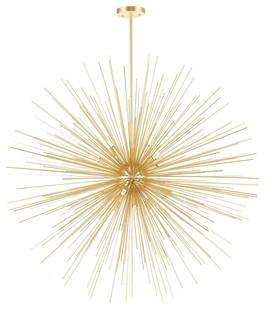 Savannah 14 Light Chandelier With Gold Leaf Finish
