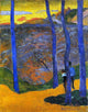 Paul Gauguin Blue Trees, 20"x25" Wall Decal