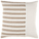 Surya Roxbury Cream Pillow Shell With Polyester Insert 18"H X 18"W