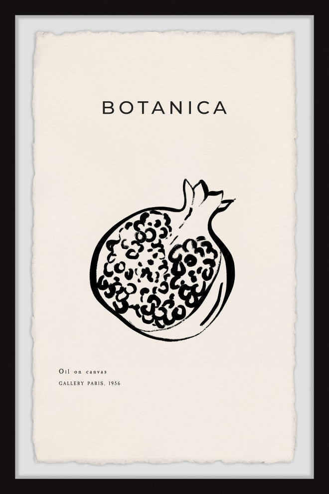 "Botanica Pomegranate" Framed Painting Print, 16x24