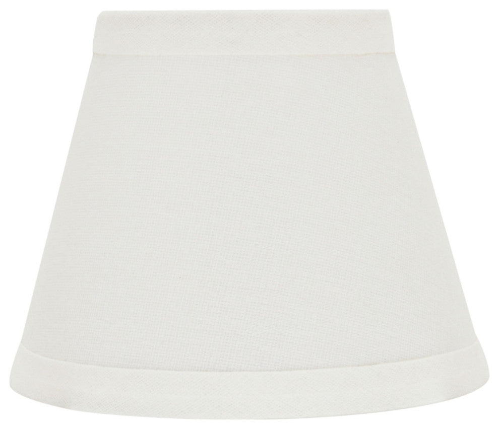 32059-9 Small Hardback Empire Chandelier Clip On Lamp Shade Off White 3"x5"x4"