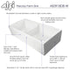 Ab3918-W 39" White Smooth Thick Wall Fireclay Double Bowl Farm Sink