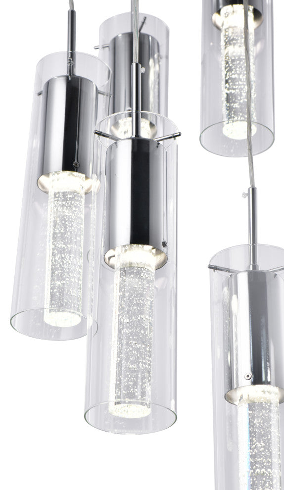Lazzur Midou 5 Light 14" Polished Chrome Pendant