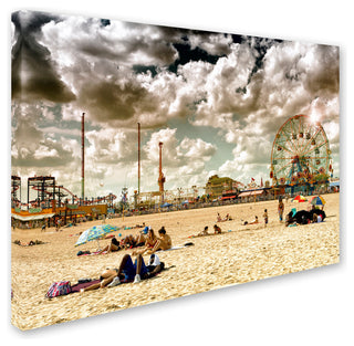 Philippe Hugonnard 'Coney Island Beach' Canvas Art, 47x35