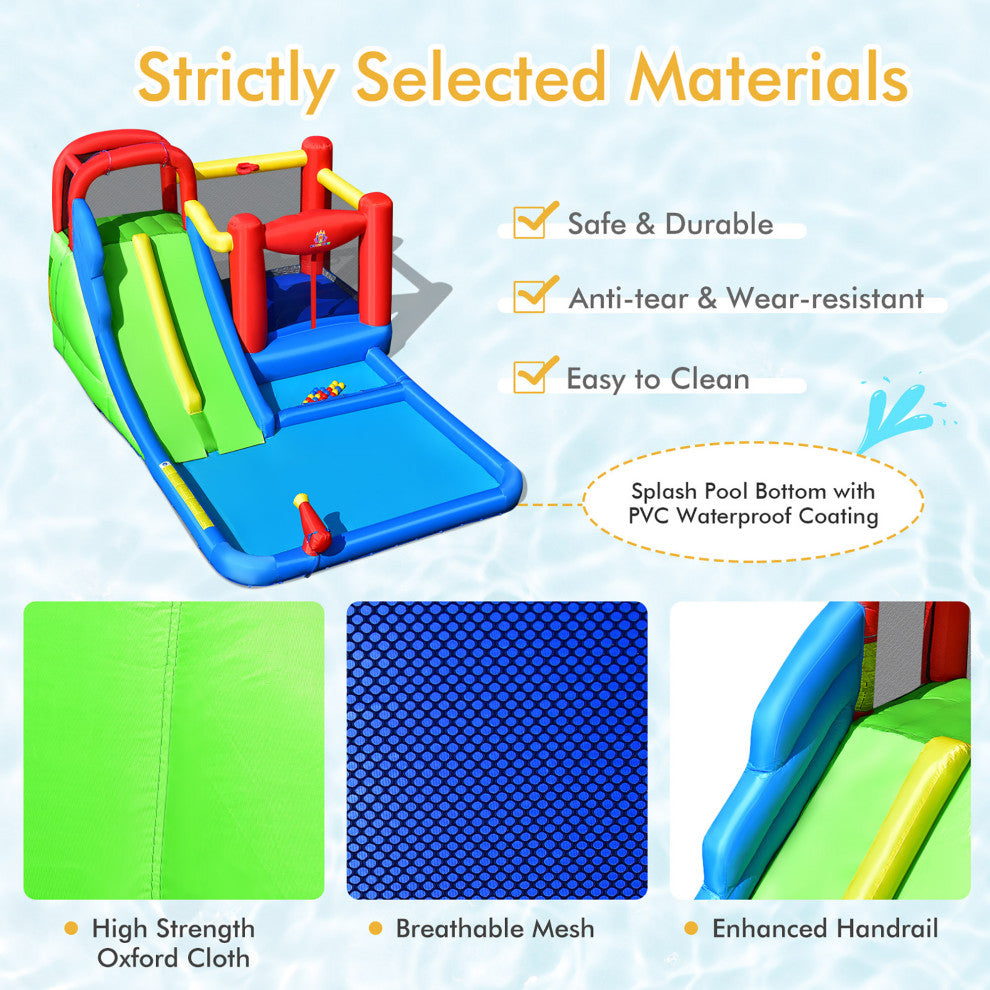 Costway Inflatable Water Slide Kids Jumping Bounce Castle Ocean Balls Excluded