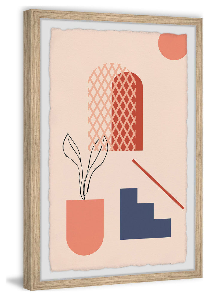 "Behind the Red Door" Framed Painting Print, 30x45