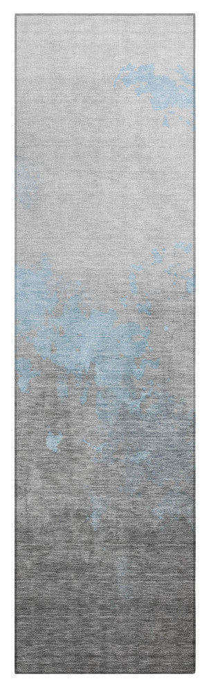 Machine Washable Indoor/Outdoor Chantille ACN1881 Blue 2'3" x 7'6" Runner Rug