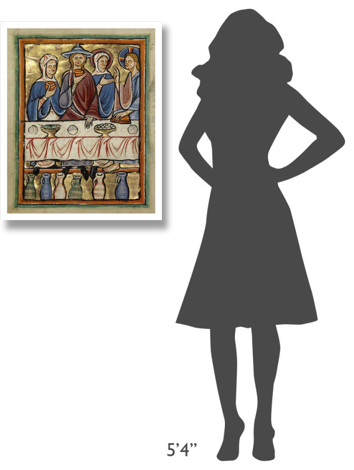 "The Marriage at Cana" Print 12th Century English Illuminator, 24"x30"