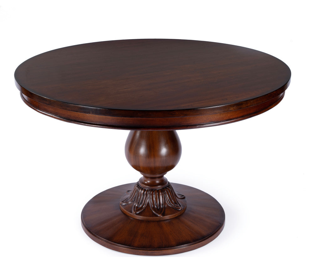 Evie 48" Round Pedestal Dining Table, Antique Cherry