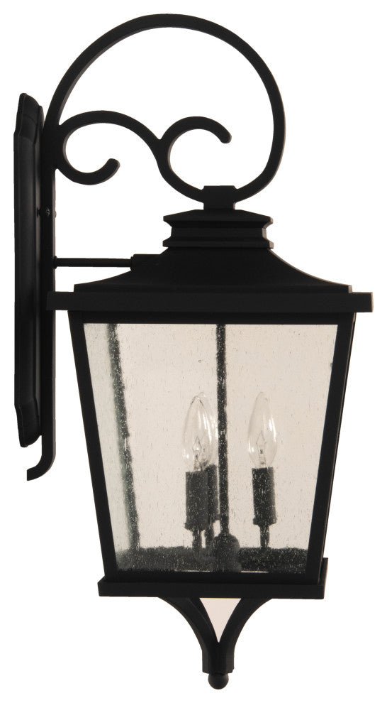Tillman Large 3 Light Outdoor Lantern, Textured Matte Black