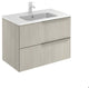 UNIT 32" Mio 2DR White Oak /Sand Handles With Cermic Top