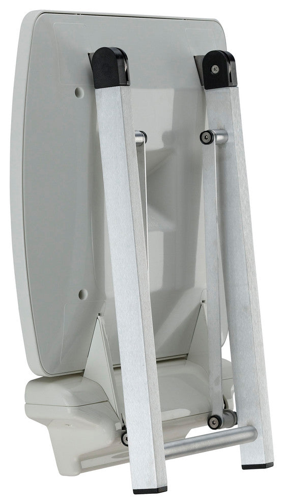 White Single Folding Shower Seat With Legs