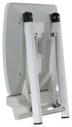 White Single Folding Shower Seat With Legs