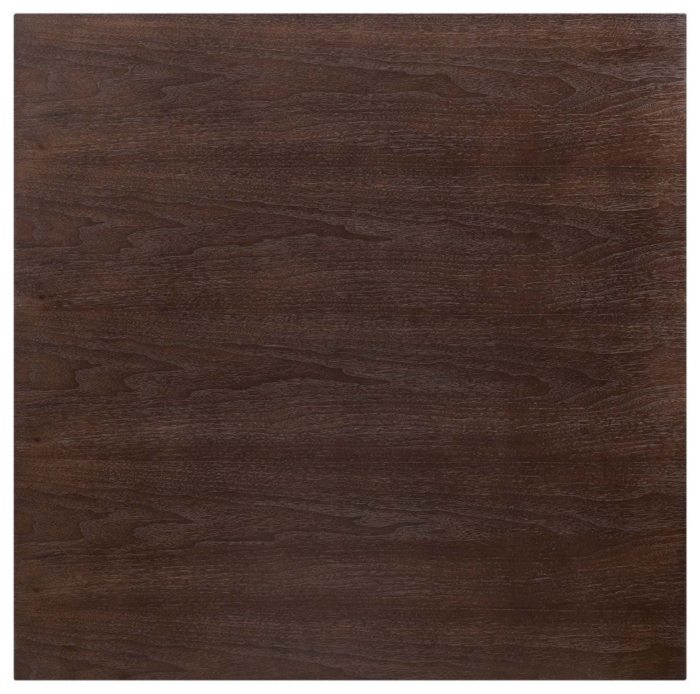 Dining Table, Square, Wood, Black Dark Brown, Modern, Cafe Bistro Restaurant