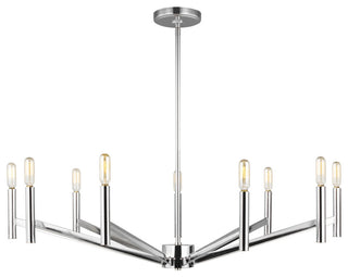 Vector 9-Light Chandelier, Chrome