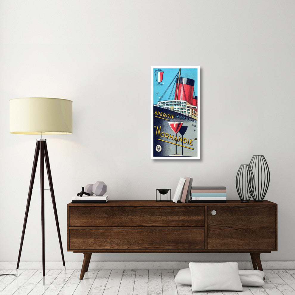 "Aperitif Normandie" Digital Paper Print by Vintage Booze Labels, 20"x38"