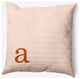 18" x 18" Modern Monogram Indoor/Outdoor Polyester Throw Pillow, Sienna