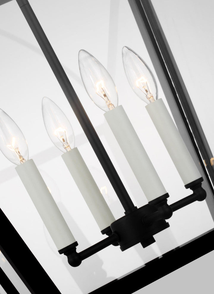 Charleston Medium Four Light Foyer, Midnight Black