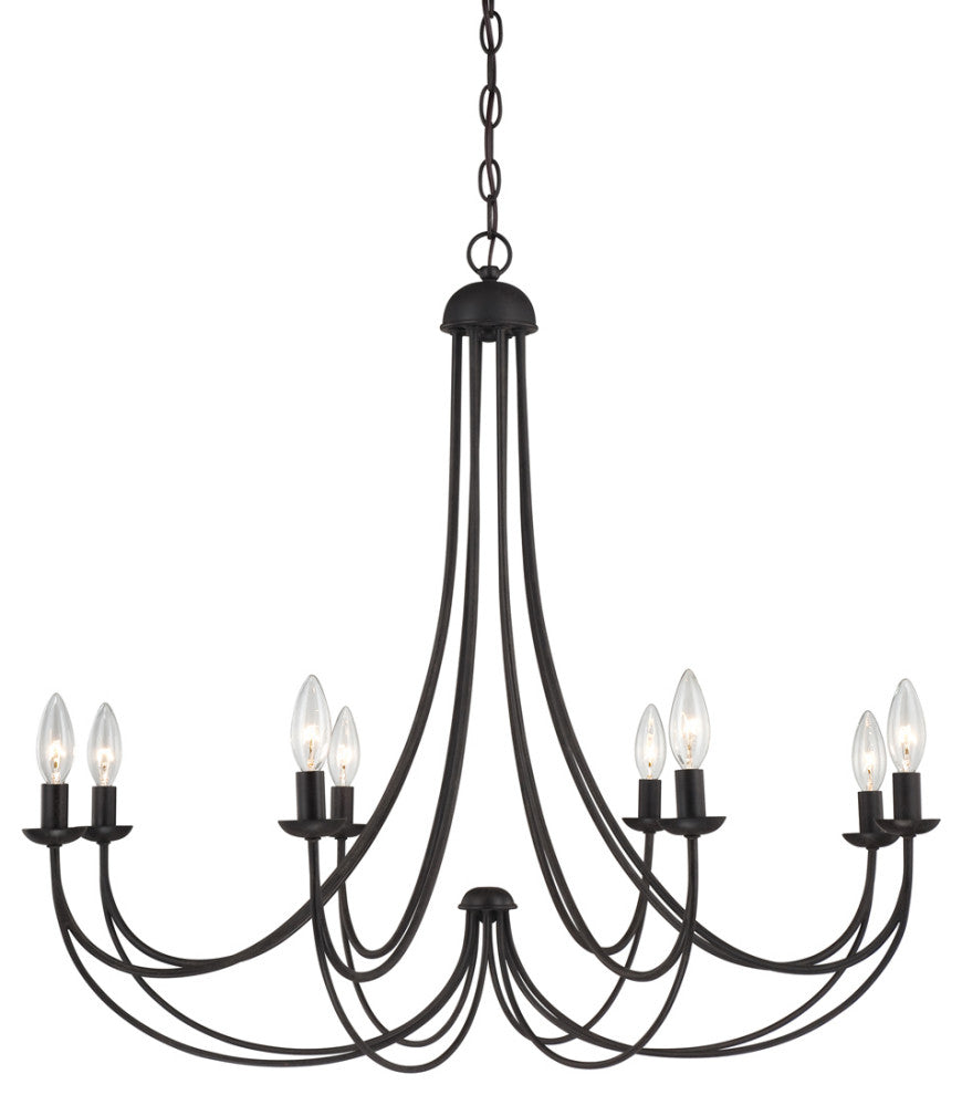 Mirren 8-Light Chandelier, Imperial Bronze