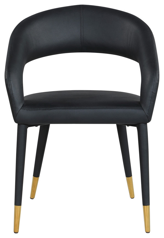 Destiny Dining Chair, Black, Faux Leather